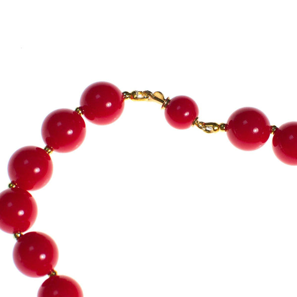 Vintage 1950s Red Bead Necklace | Vintage Meet Modern Jewelry