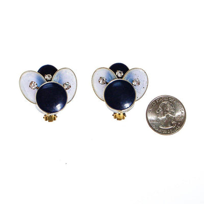 West Germany Blue Rhinestone Earrings by West Germany - Vintage Meet Modern Vintage Jewelry - Chicago, Illinois - #oldhollywoodglamour #vintagemeetmodern #designervintage #jewelrybox #antiquejewelry #vintagejewelry