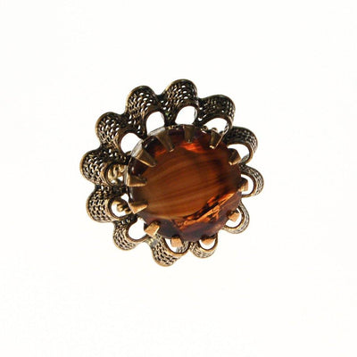 Tigers Eye Crystal Statement Ring by Unsigned Beauty - Vintage Meet Modern Vintage Jewelry - Chicago, Illinois - #oldhollywoodglamour #vintagemeetmodern #designervintage #jewelrybox #antiquejewelry #vintagejewelry