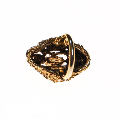 Vogue Smokey Topaz Crystal Statement Ring, Adjustable by unsigned - Vintage Meet Modern Vintage Jewelry - Chicago, Illinois - #oldhollywoodglamour #vintagemeetmodern #designervintage #jewelrybox #antiquejewelry #vintagejewelry