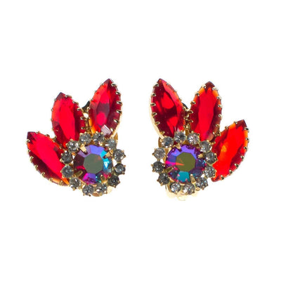 Vintage Juliana Red Rhinestone Earrings by Juliana - Vintage Meet Modern Vintage Jewelry - Chicago, Illinois - #oldhollywoodglamour #vintagemeetmodern #designervintage #jewelrybox #antiquejewelry #vintagejewelry