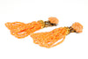 Orange Beaded Tassel Earrings Made in Japan by Made in Japan - Vintage Meet Modern Vintage Jewelry - Chicago, Illinois - #oldhollywoodglamour #vintagemeetmodern #designervintage #jewelrybox #antiquejewelry #vintagejewelry